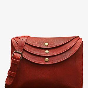 Paul Marius dark red Leather Shoulder Bag